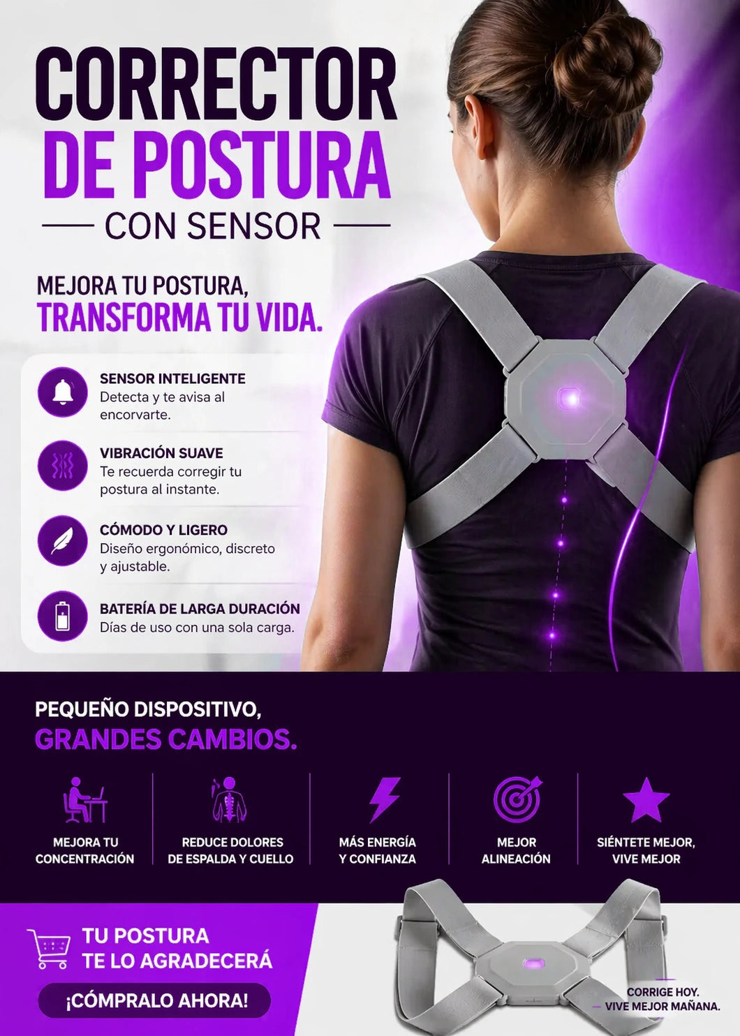 CORRECTOR DE POSTURA CON SENSOR